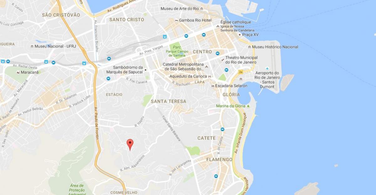 Карта favelas Мангейра