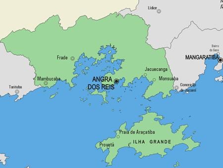 Карта на angra dos reis община