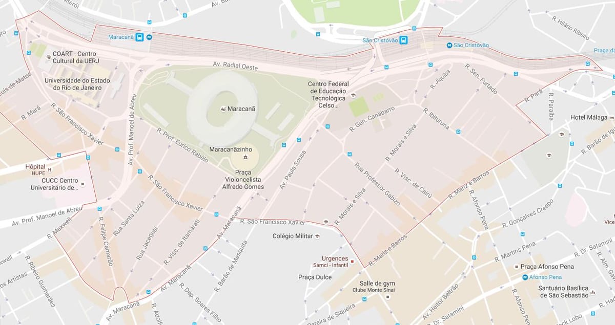Картата bairro Маракана
