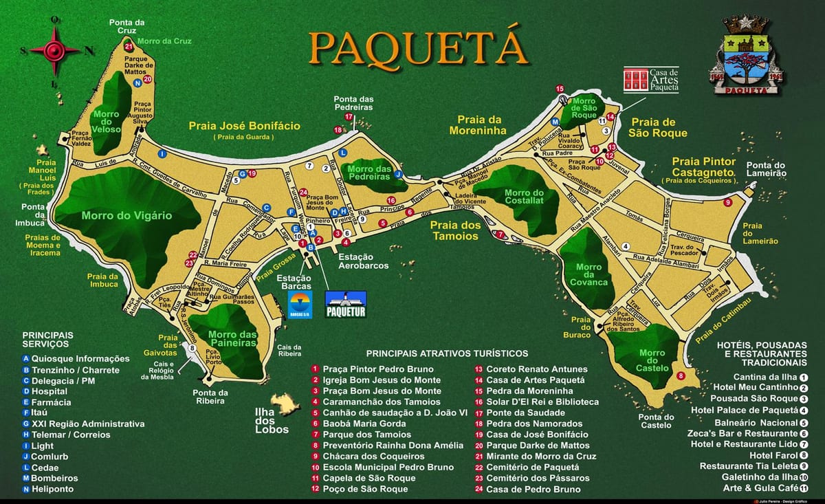 Карта на Ил де Paquetá