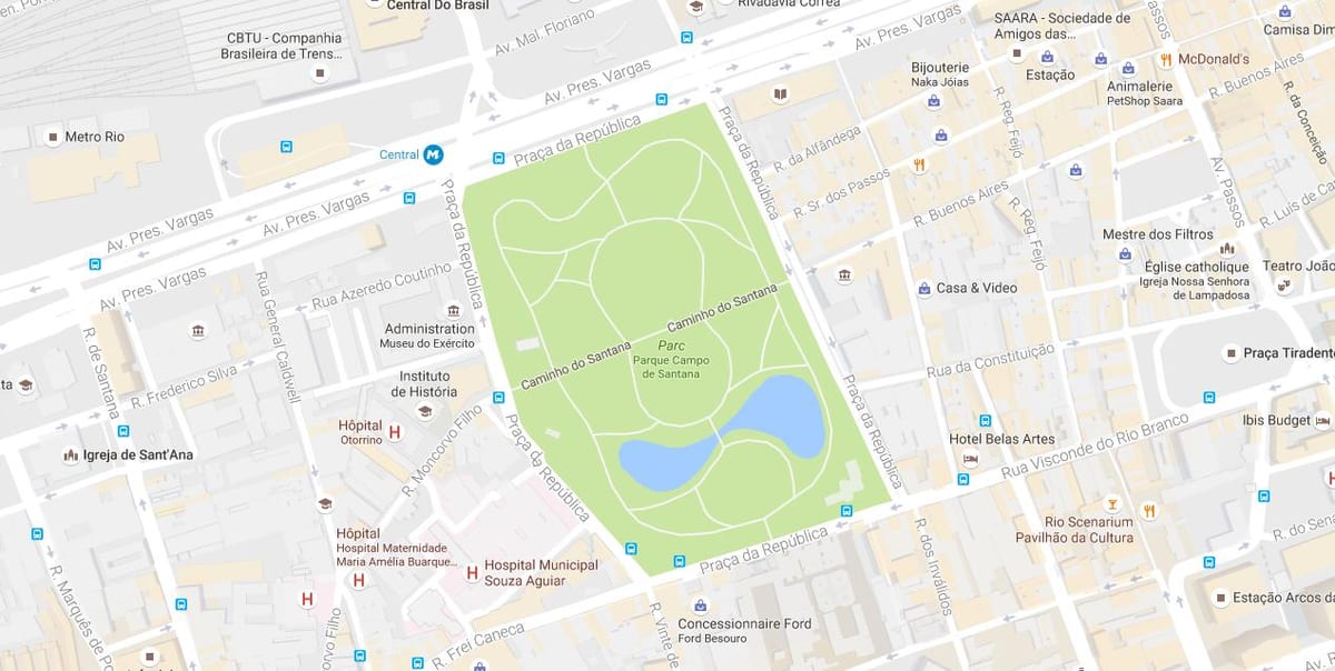 Карта парк Кампо де Сантана