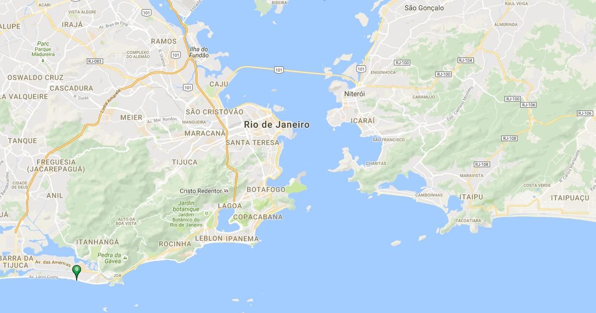 Карта на плажа на Barra da Tijuca