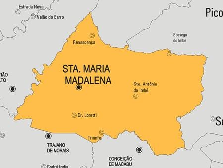 Карта на община Санта Мария Мадалена