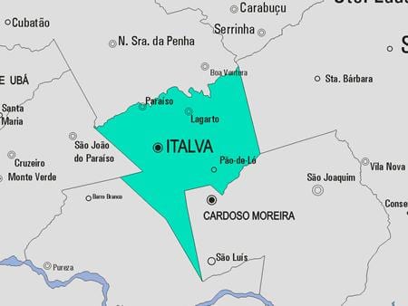 Карта на община Italva