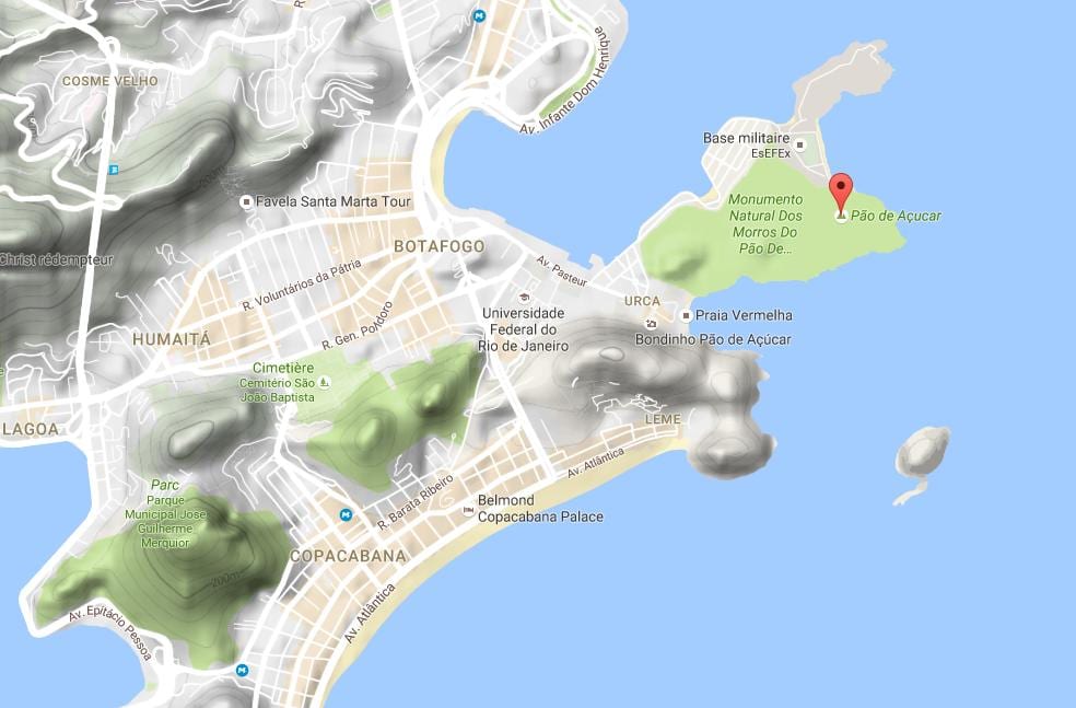 Карта на Планината sugarloaf