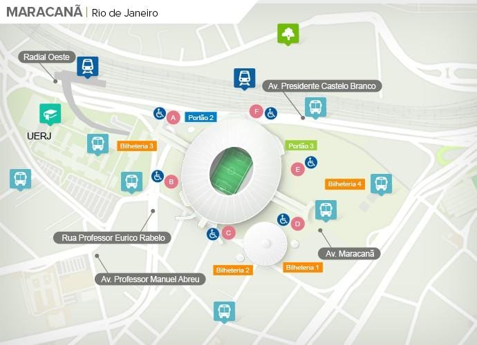 Картата на стадион "Маракана" дебела