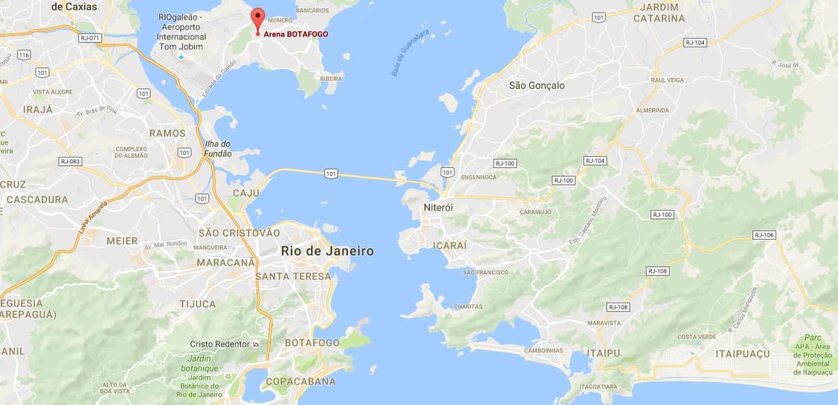 Картата на стадиона на Португало-Бразилски