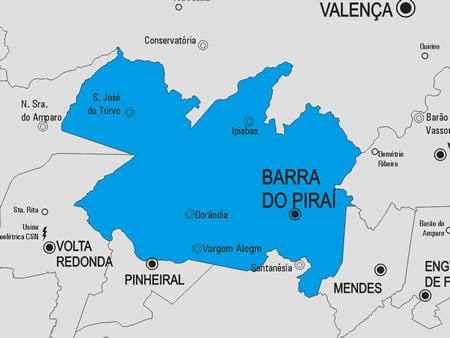 Карта на Barra до Пираи община