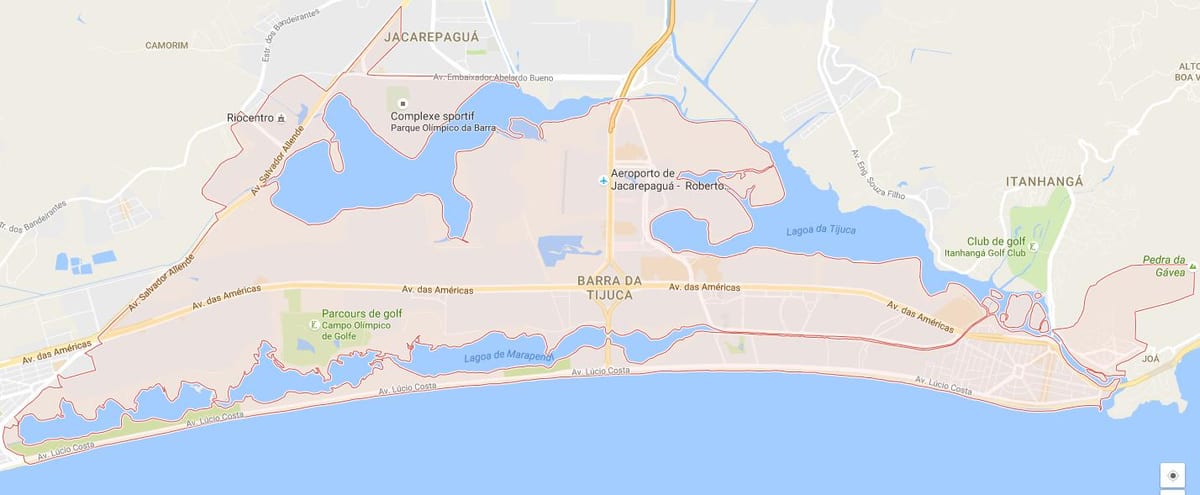 Карта на Barra da Tijuca