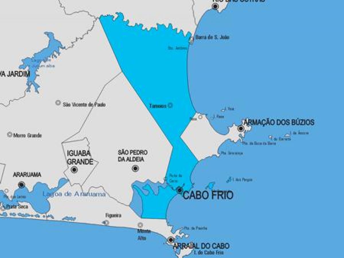 Карта на община Кабу-Фриу