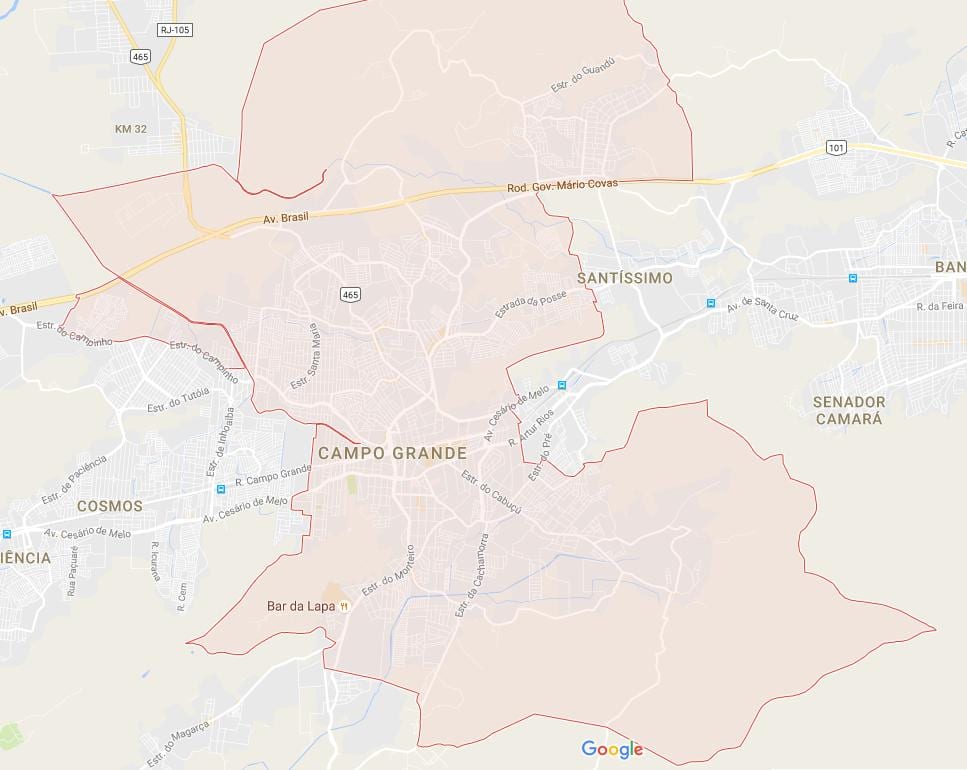 Карта На Campo Grande
