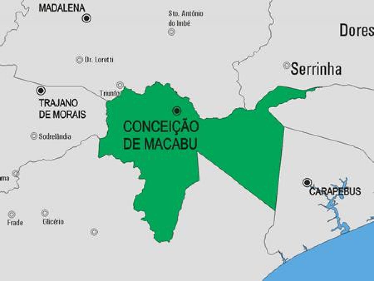 Карта Консейсан де Macabu община