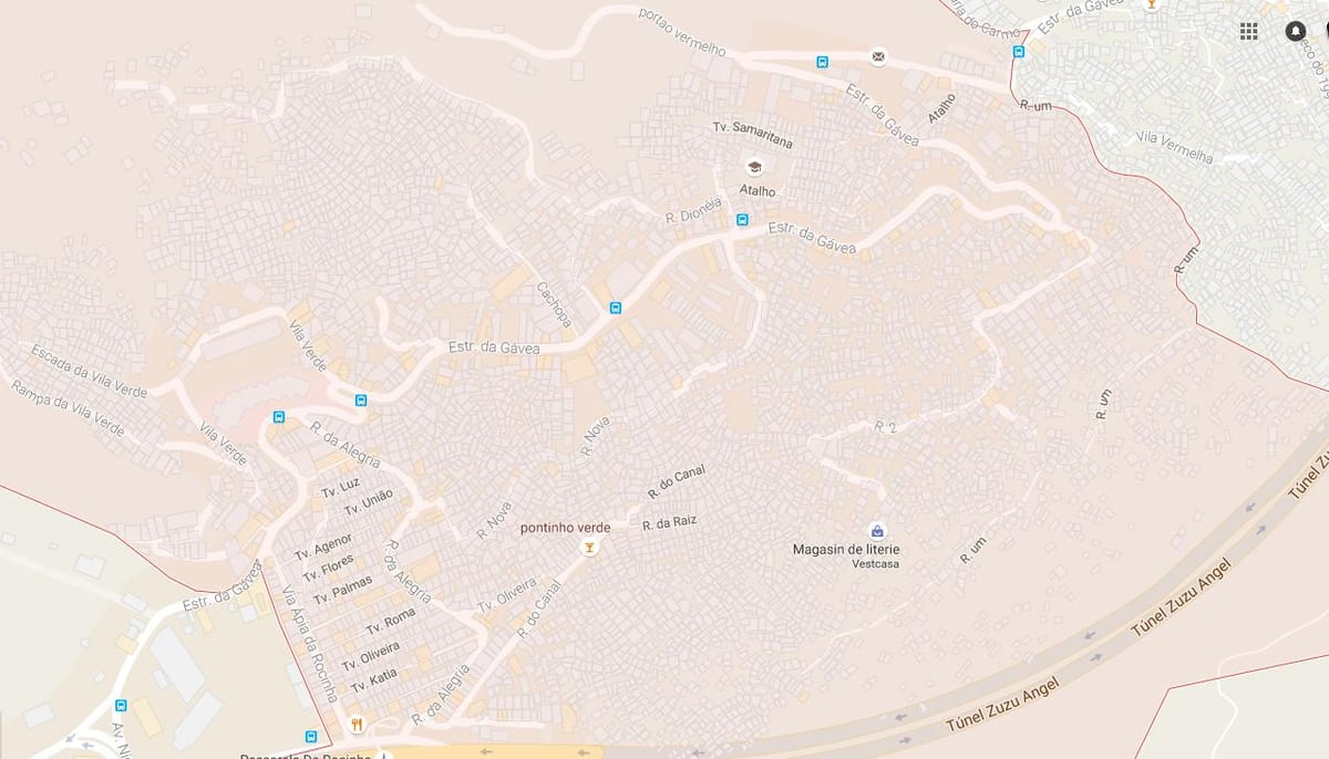 Карта favelas favelas росина