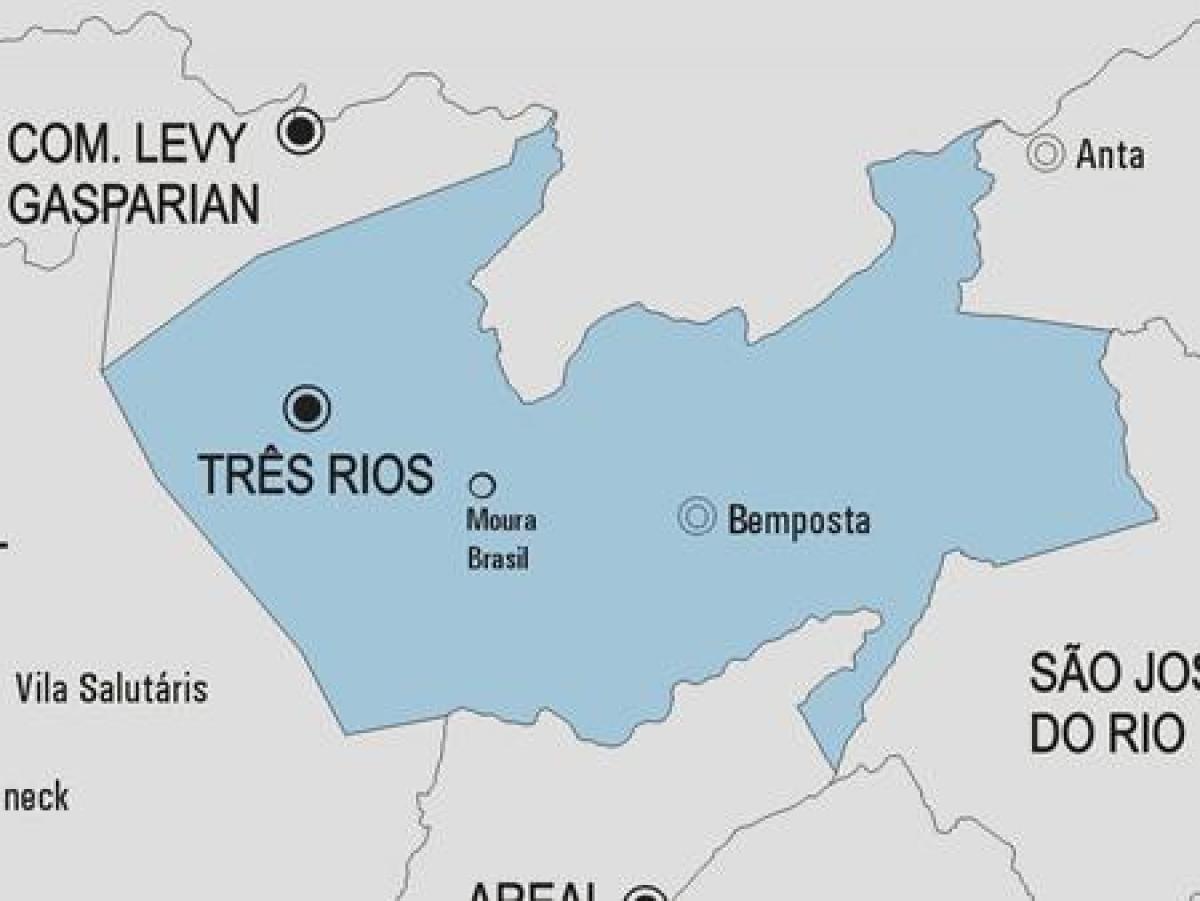 Карта Tres Rios община