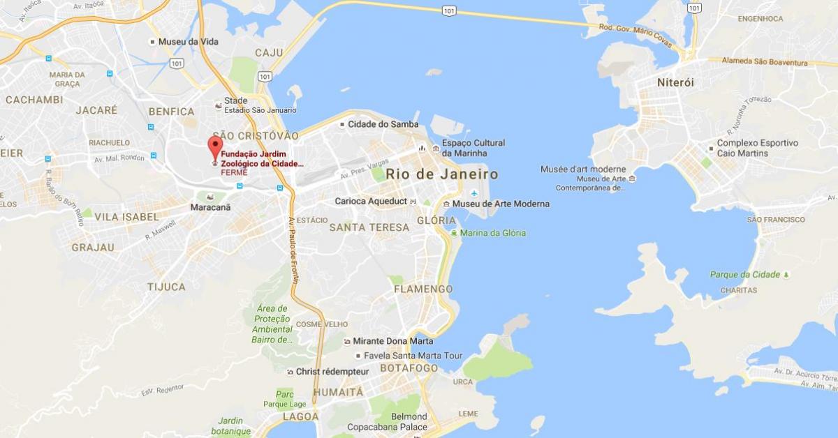 Карта на зоологическата градина в Рио де Жанейро