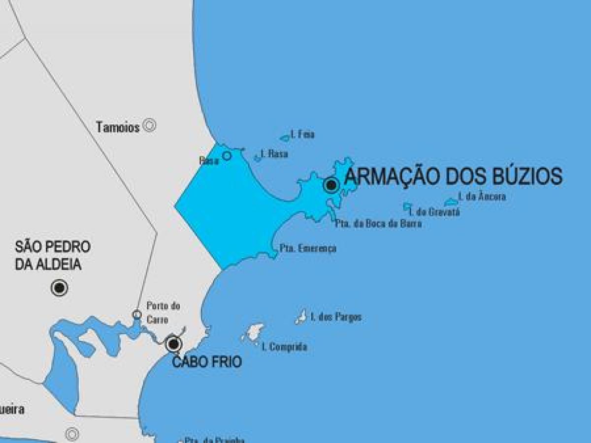 Карта на община Армасан-dos-Бузиос