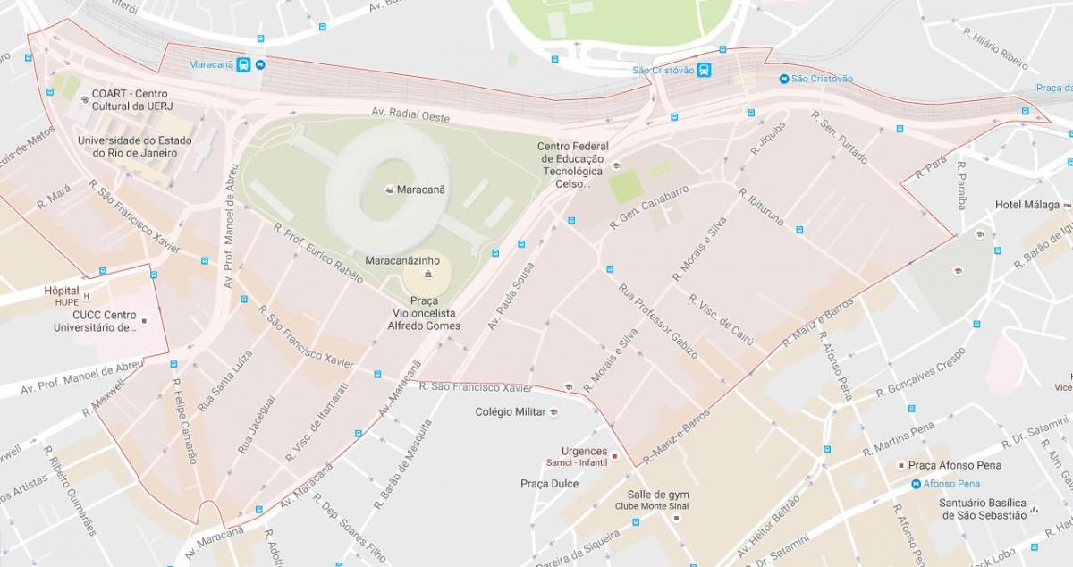 Картата bairro Маракана
