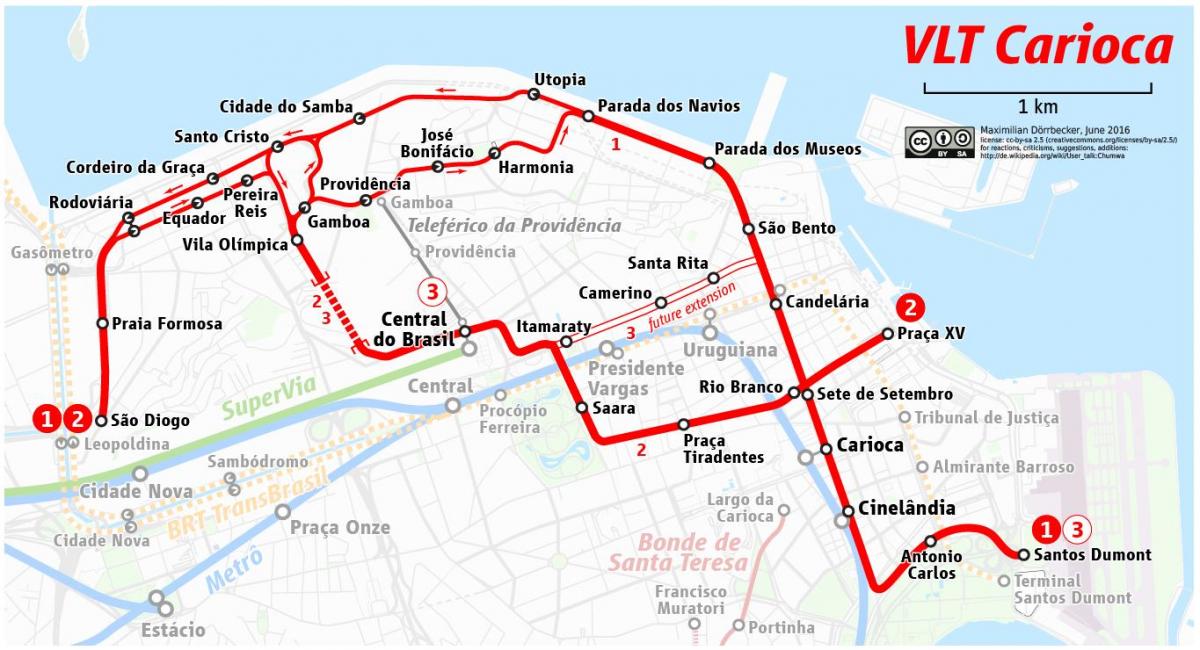 Карта ВЛТ Рио де Жанейро