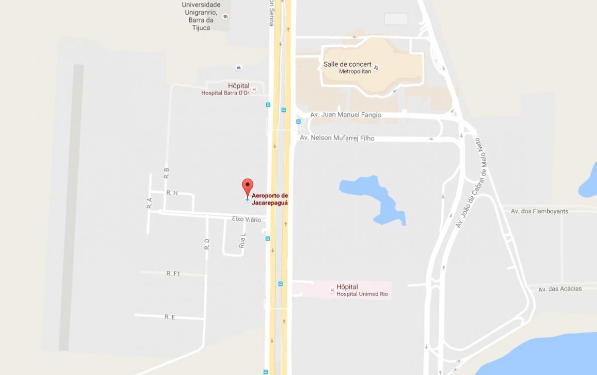 Карта Жакарепагве-Роберто Мариньо-летище