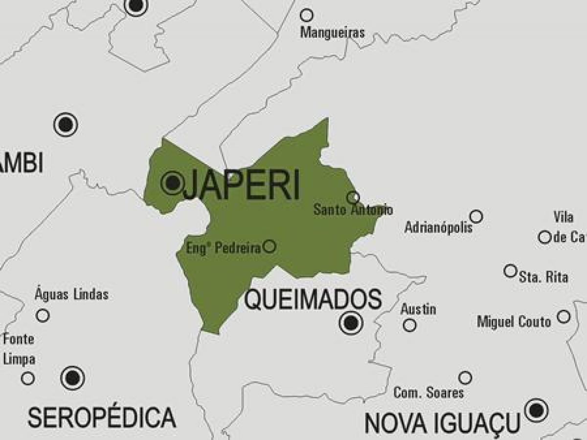 Карта на община Жапери