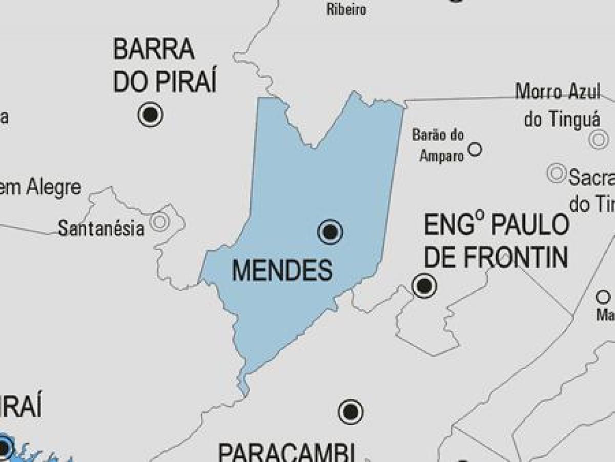 Карта на община Мендес