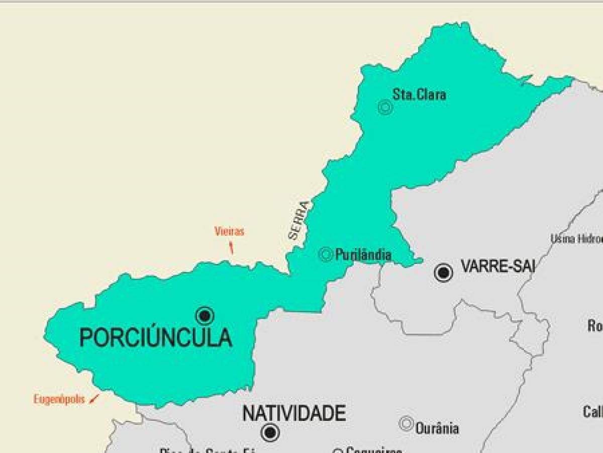 Карта на община Porciúncula