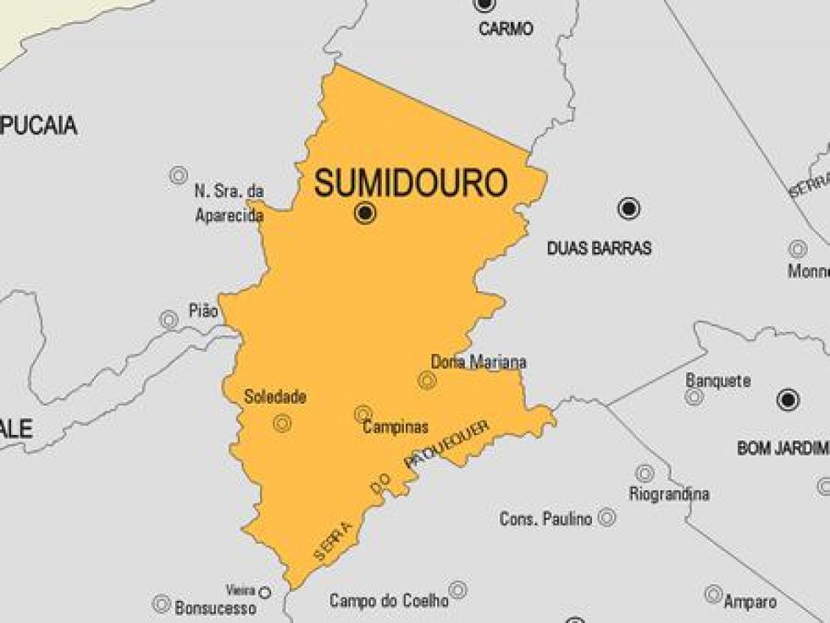 Карта на община Sumidouro