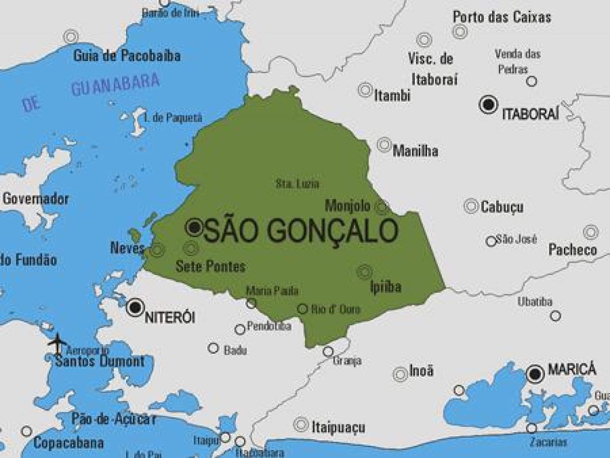 Карта на общината на Сан Гонсалу