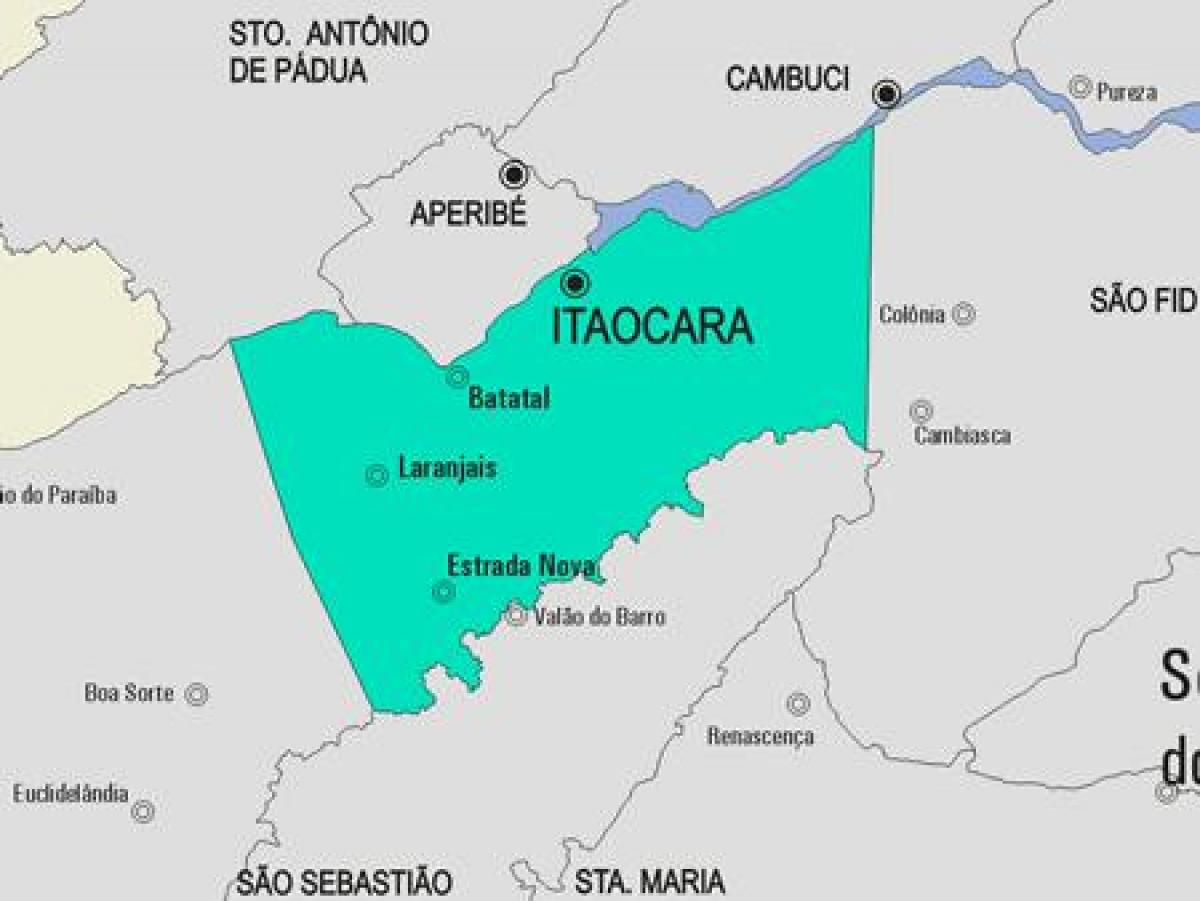 Карта на община Итаокара