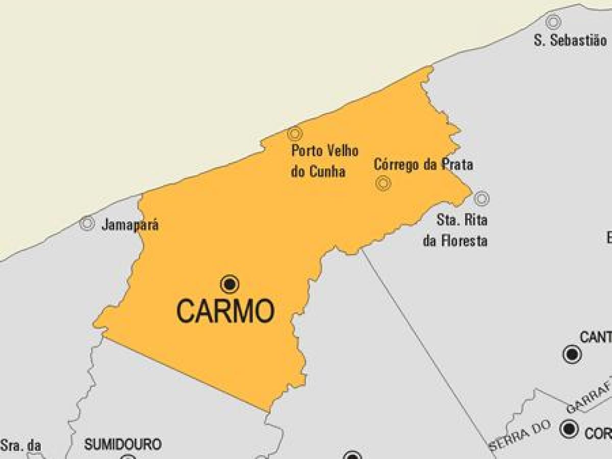 Карта на община Кардосо Морейра
