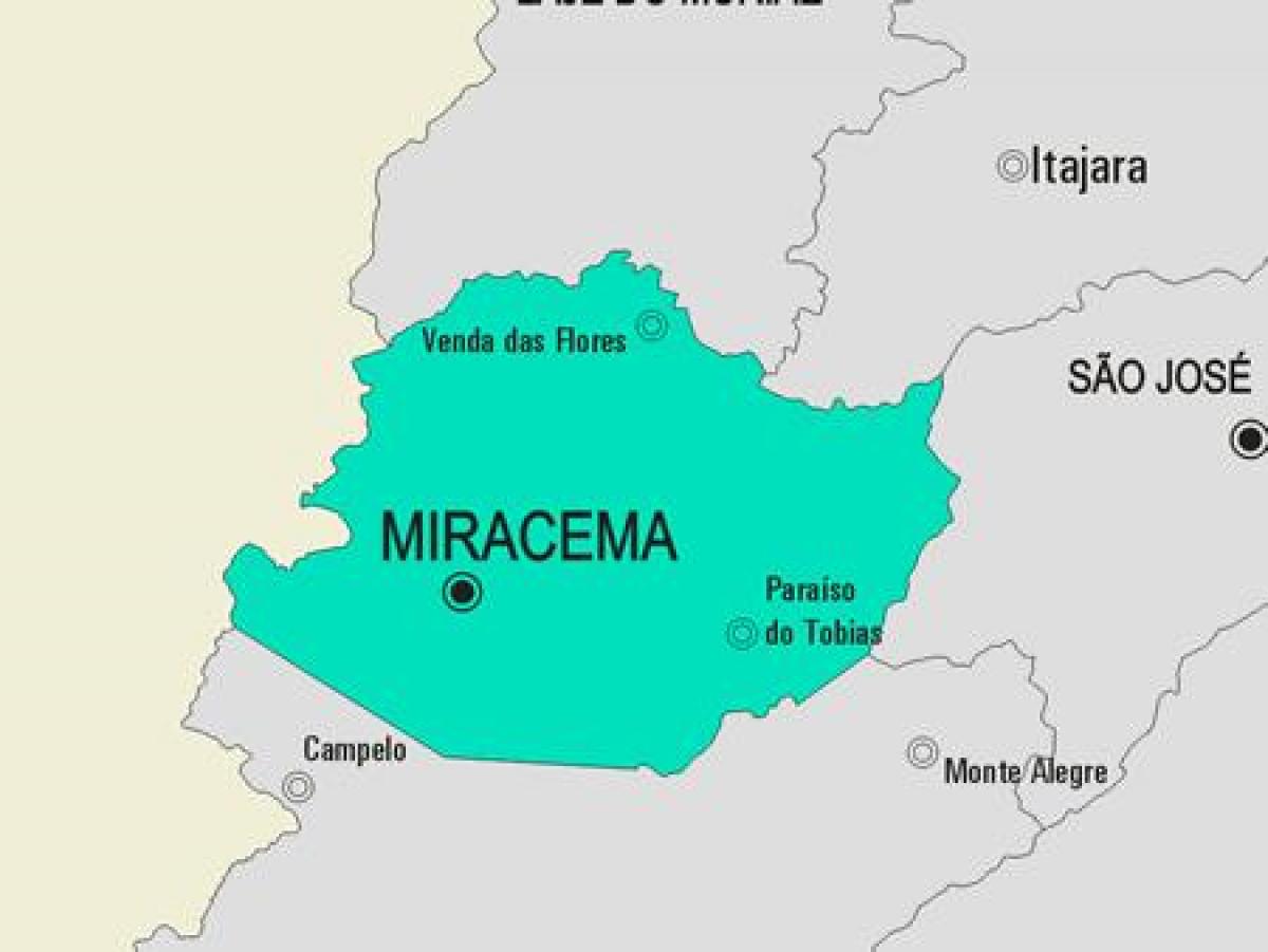 Карта на община Мирасема