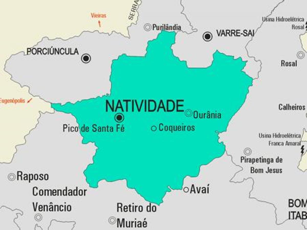 Карта на община Нативидади