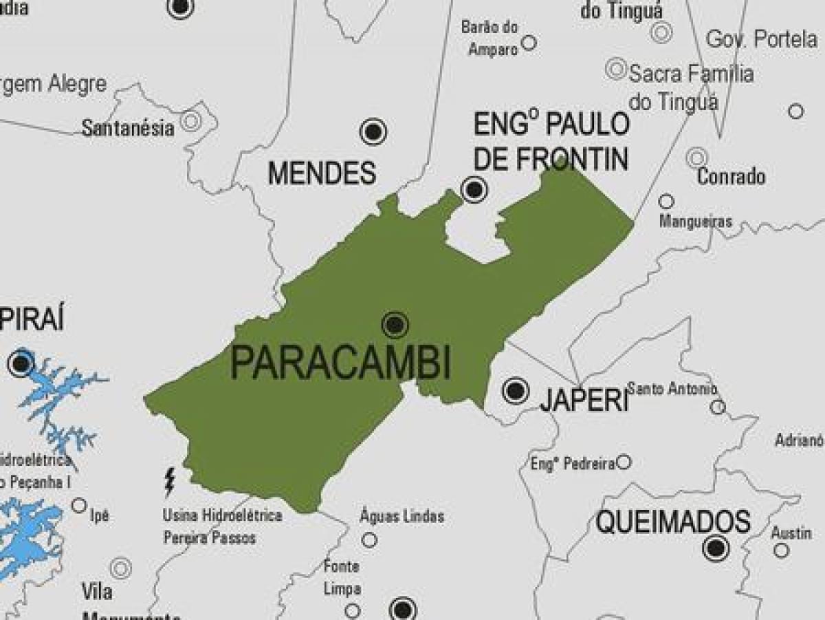 Карта на община Паракамби