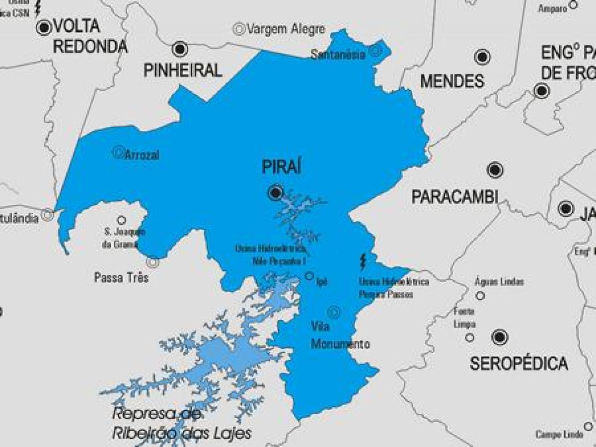 Карта на община Пираи