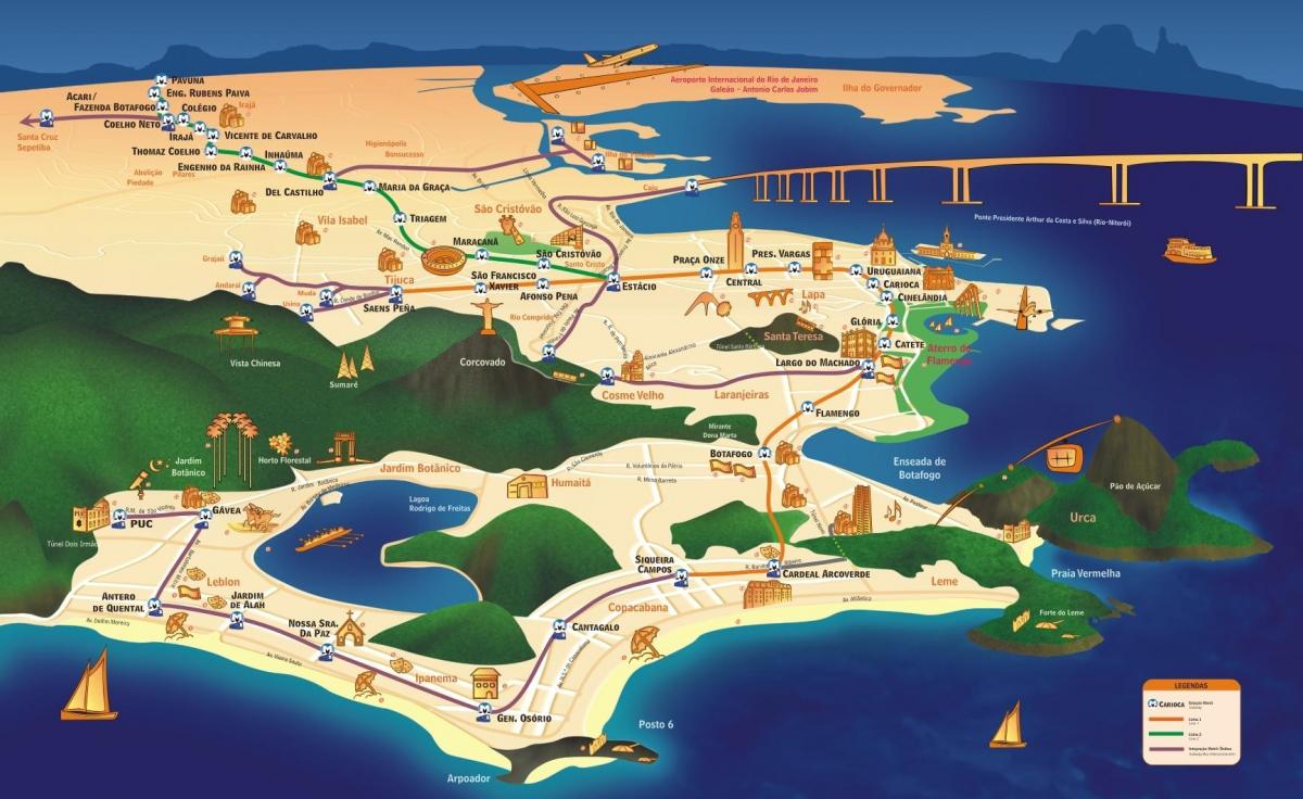 Карта на Рио-паметници