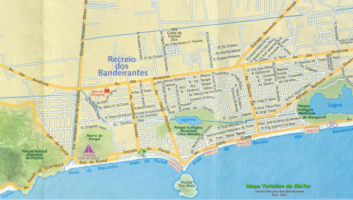 Карта плажа Рекрейо