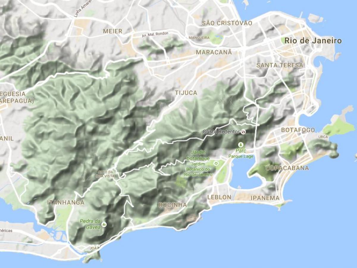 Карта на релефа на Рио де Жанейро