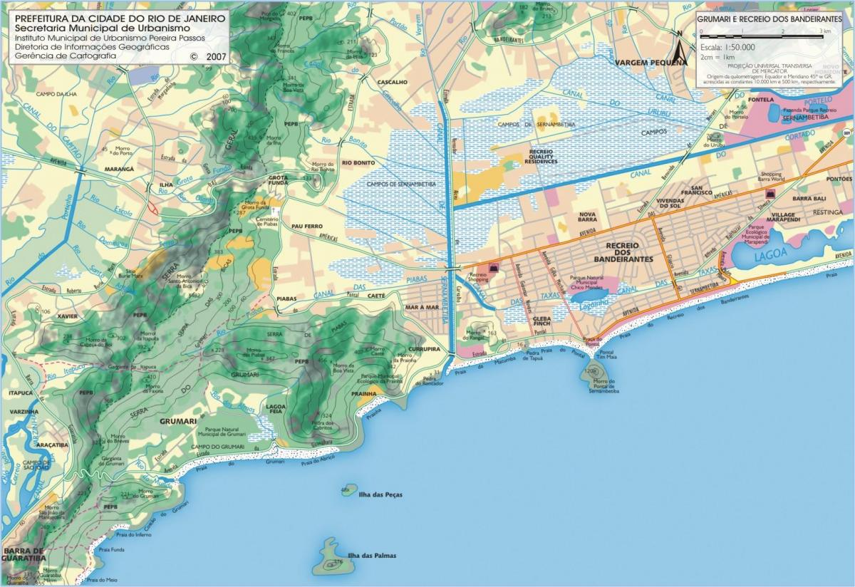 Карта Ресерва плаж
