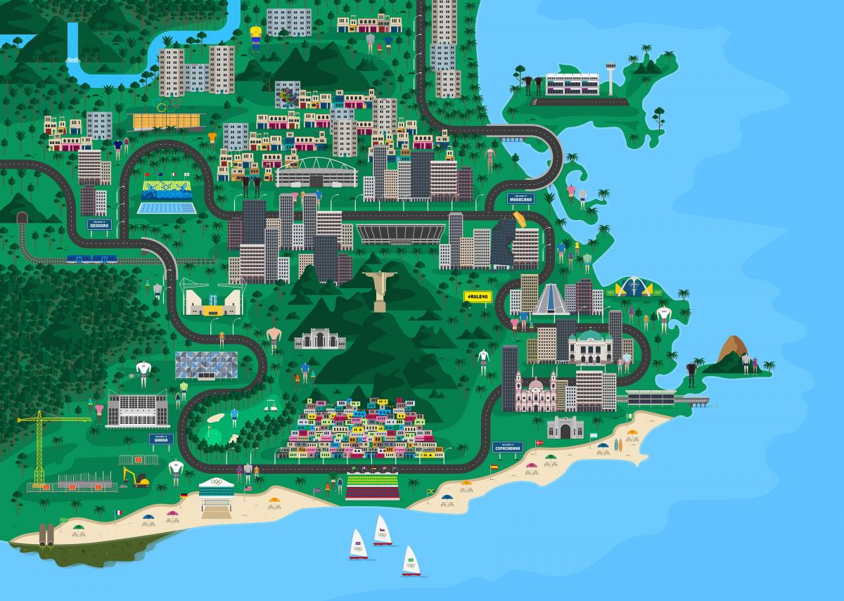 Карта на Рио де Жанейро дизайн
