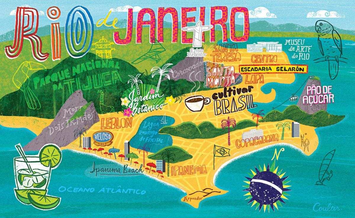 Карта на Рио де Жанейро тапети