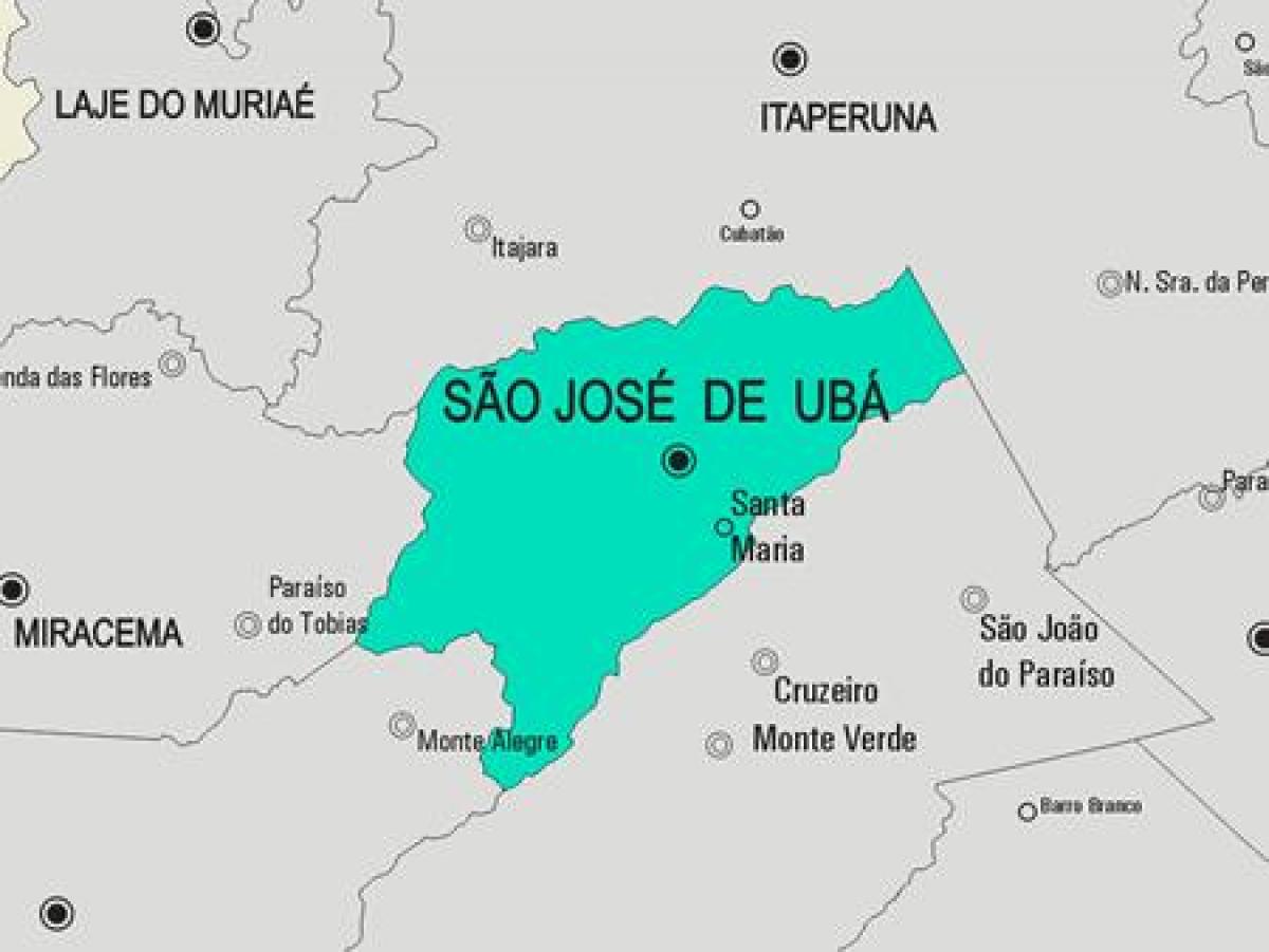Карта на Сан Хосе де община Ubá