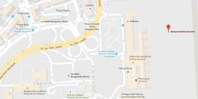 Карта на летище Santos dumont airport