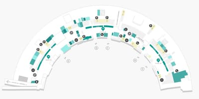 Карта на терминала на летище Галеан ниво 1 1