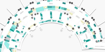 Карта на терминала на летище Галеан ниво 2 3