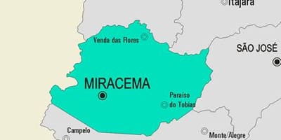 Карта на община Мирасема