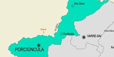 Карта на община Porciúncula