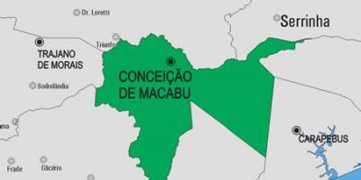 Карта Консейсан де Macabu община