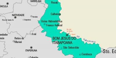 Карта на Бон-jesus-ДУ община Itabapoana