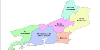 Карта mesoregions Рио де Жанейро