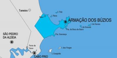 Карта на община Армасан-dos-Бузиос